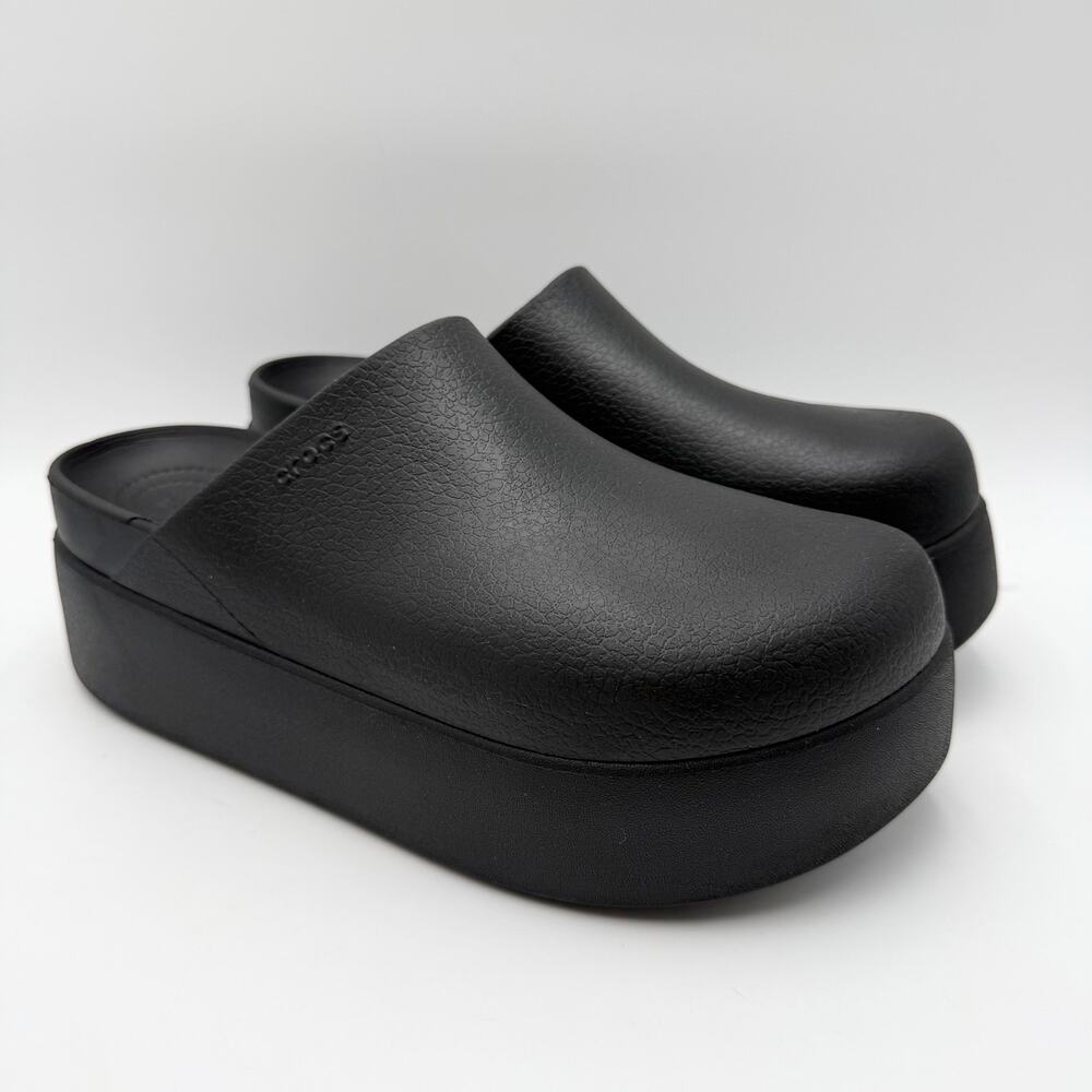 Crocs Womens Dylan Platform Clogs Size 10 Black Slip On
